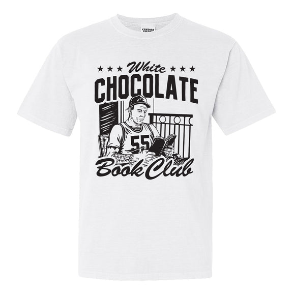 White Chocolate Book Club Tee-T-Shirts-Barstool Sports-White-S-Barstool Sports