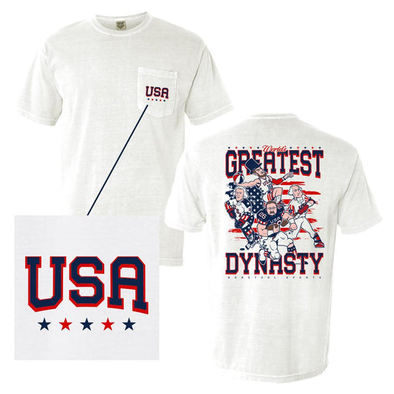 World's Greatest Dynasty Pocket Tee-T-Shirts-Barstool Sports-White-S-Barstool Sports
