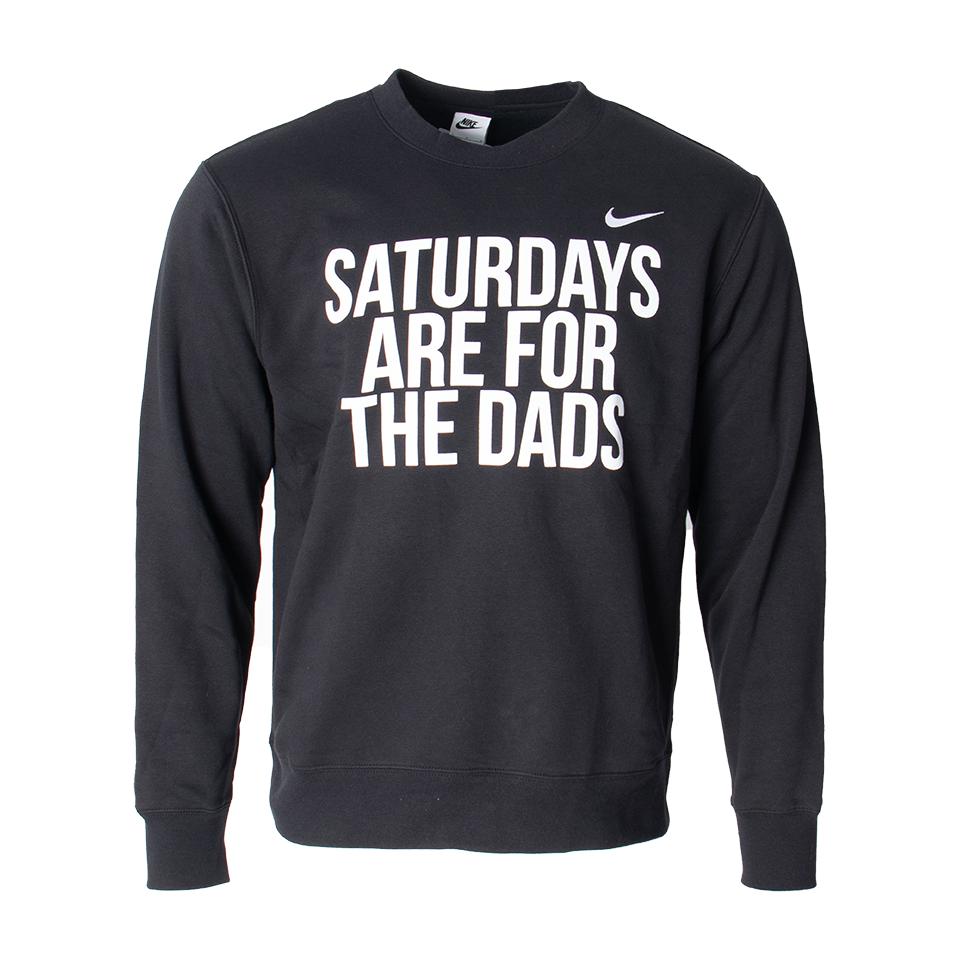 Saturdays Are For The Dads Nike Crewneck-Crewnecks-SAFTB-Black-S-Barstool Sports