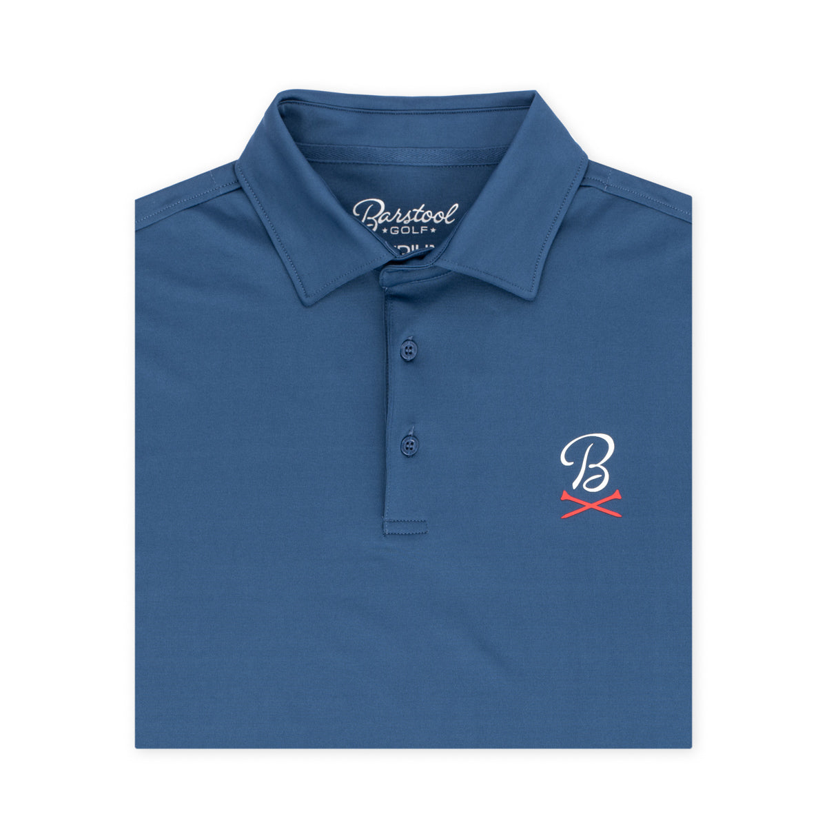 Barstool Golf Crossed Tees Solid Polo-Polos-Fore Play-Navy-S-Barstool Sports