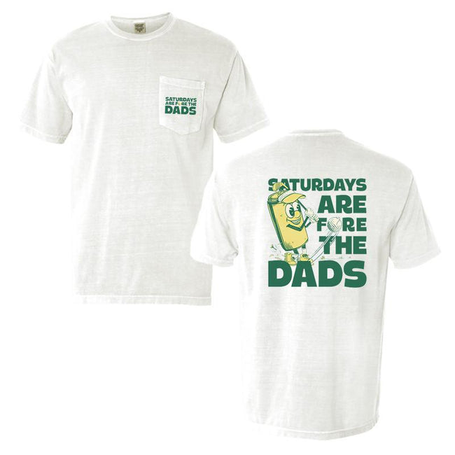 Saturdays Are Fore The Dads Golf Pocket Tee-T-Shirts-SAFTB-White-S-Barstool Sports