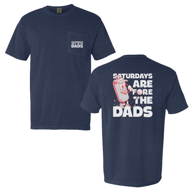 Saturdays Are Fore The Dads Golf Pocket Tee-T-Shirts-SAFTB-Navy-S-Barstool Sports