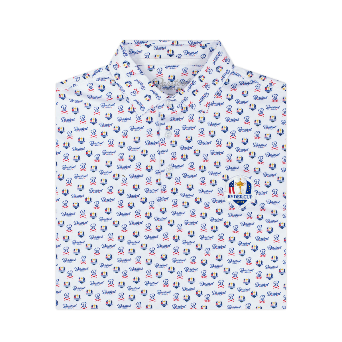 Barstool Golf x Ryder Cup Printed Polo-Polos-Fore Play-White-S-Barstool Sports
