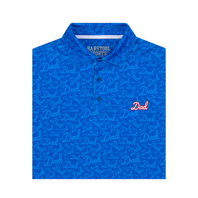 Bussin With The Boys Dad Print Polo-Polos-Bussin With The Boys-Blue-S-Barstool Sports