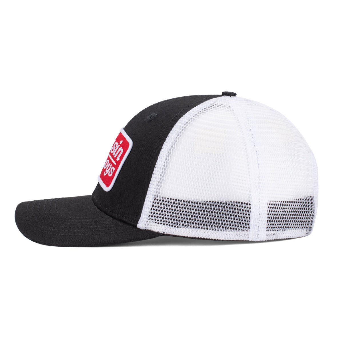 Bussin With The Boys Patch Trucker Hat III-Hats-Bussin With The Boys-Black-One Size-Barstool Sports