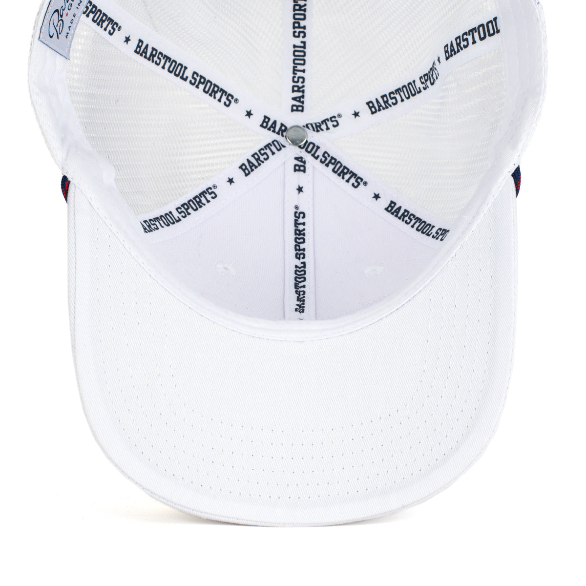 Barstool Sports Patch Trucker Hat-Hats-Barstool Sports-White-One Size-Barstool Sports