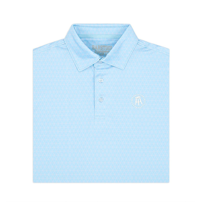 Barstool Sports Geometric Printed Polo-Polos-Barstool Sports-Light Blue-S-Barstool Sports