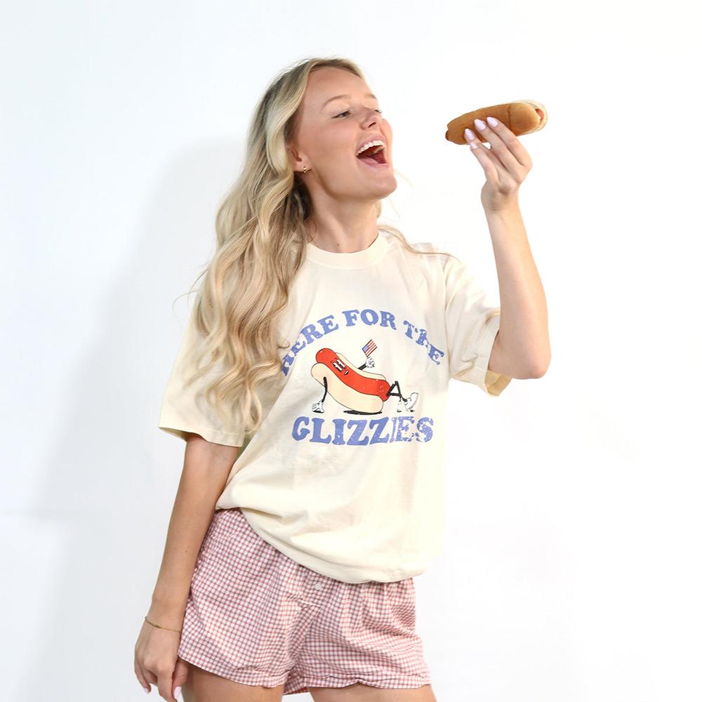 Here For The Glizzies Tee-T-Shirts-It Girl-Barstool Sports