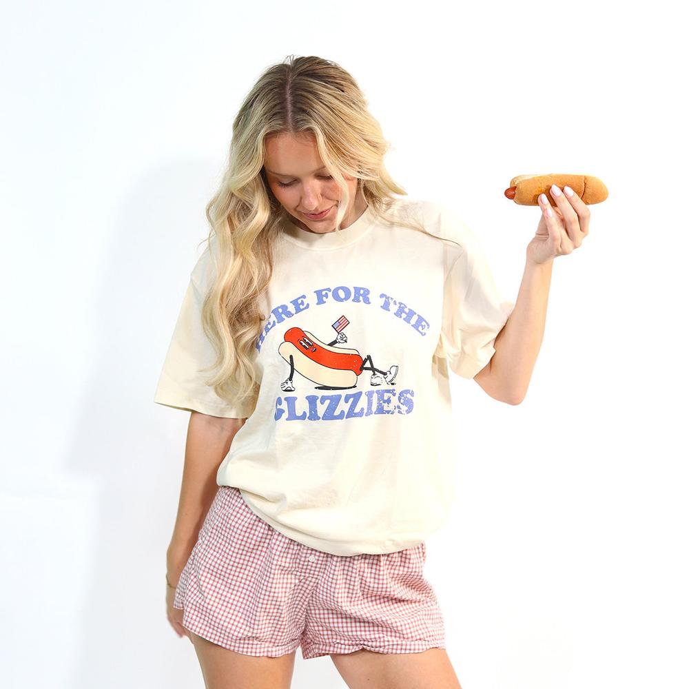 Here For The Glizzies Tee-T-Shirts-It Girl-Ivory-S-Barstool Sports