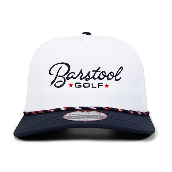 Barstool Golf Imperial Two Tone Snapback Hat-Hats-Fore Play-White-One Size-Barstool Sports