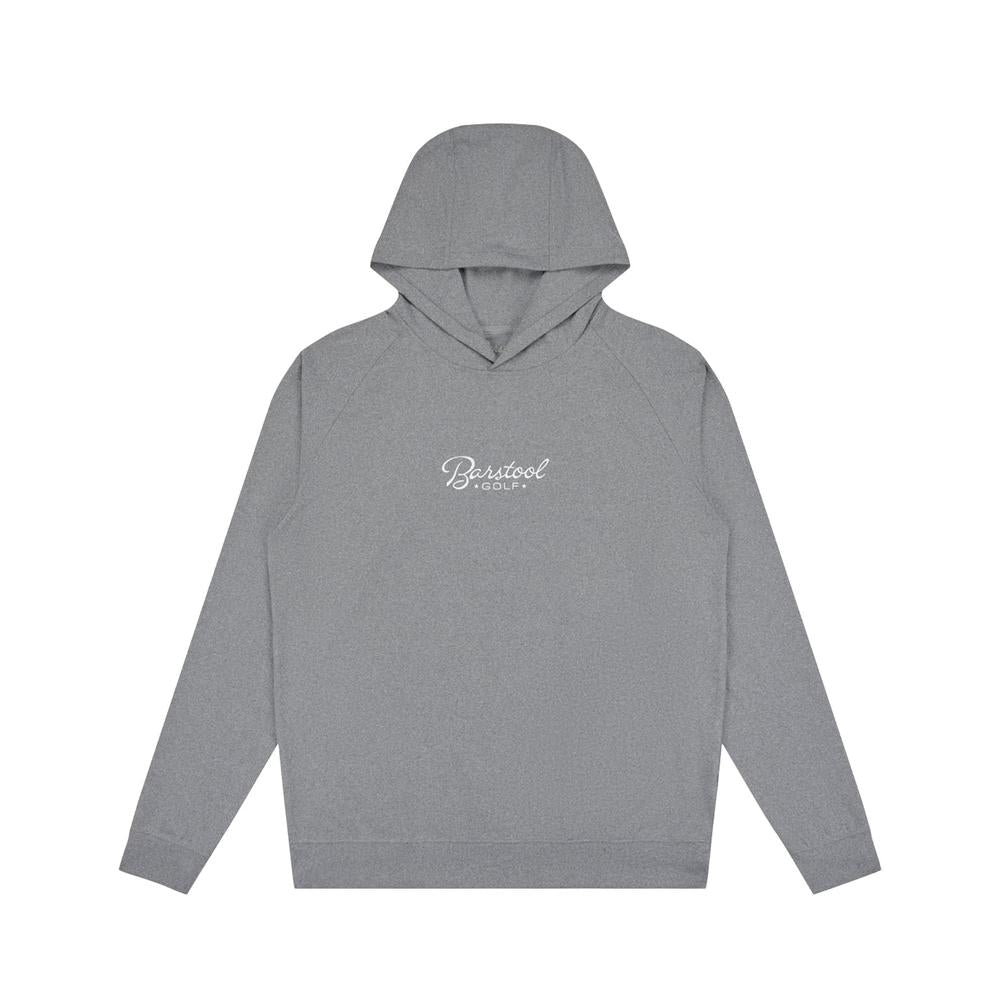 Barstool Golf Script Layering Performance Hoodie-Hoodies & Sweatshirts-Fore Play-Grey-S-Barstool Sports