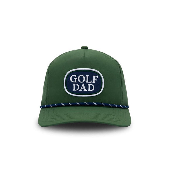 Golf Dad Patch Performance Rope Hat-Hats-Fore Play-Green-One Size-Barstool Sports