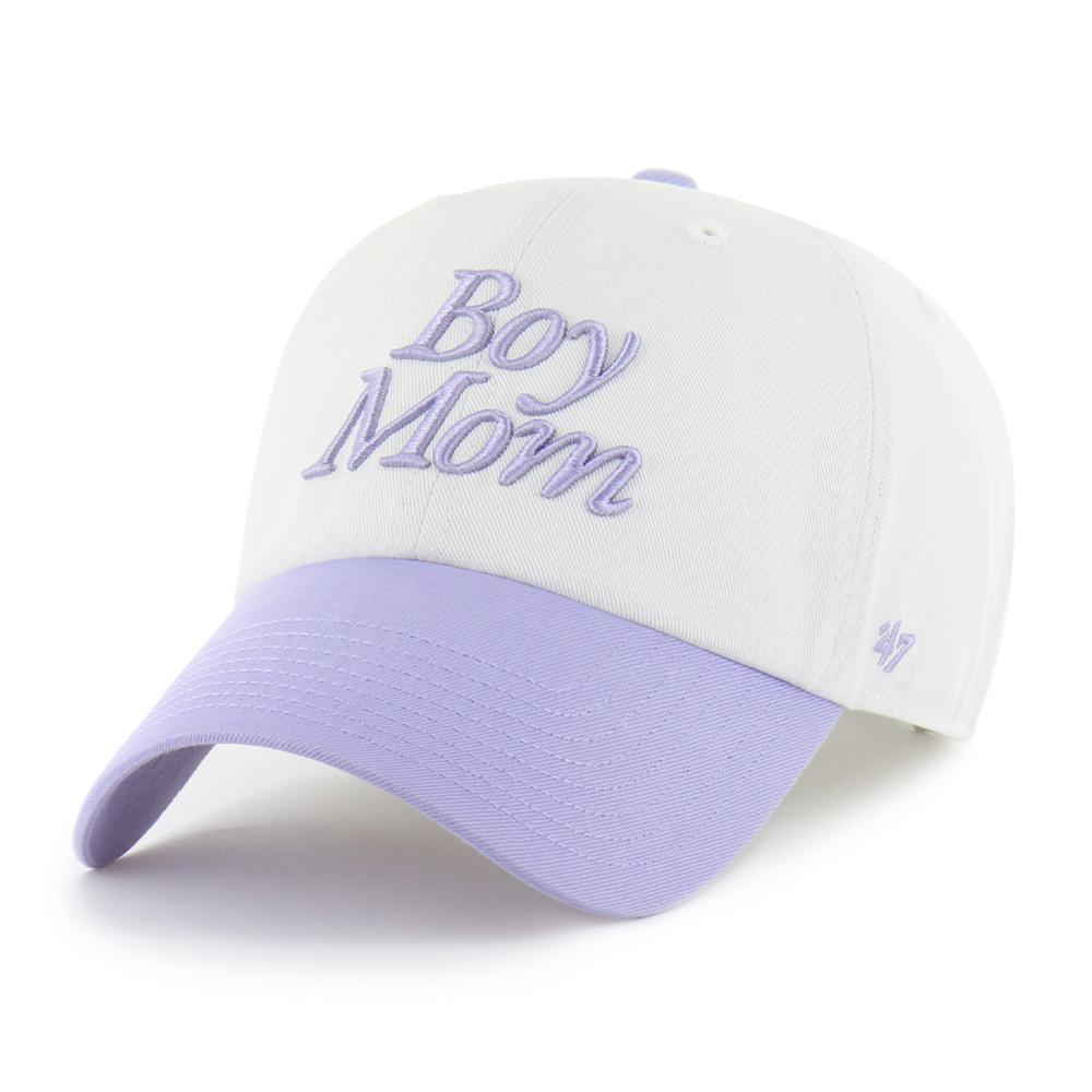 Boy Mom '47 Two Tone Clean Up Hat-Hats-Barstool Sports-Purple-One Size-Barstool Sports
