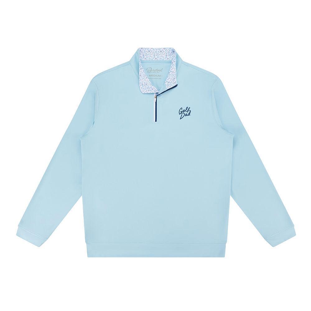 Golf Dad Performance Quarter Zip-Pullovers-Fore Play-Light Blue-S-Barstool Sports