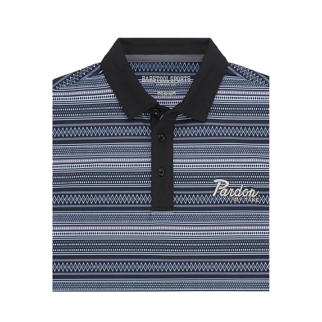 Pardon My Take Retro Pique Polo-Polos-Pardon My Take-Black-S-Barstool Sports