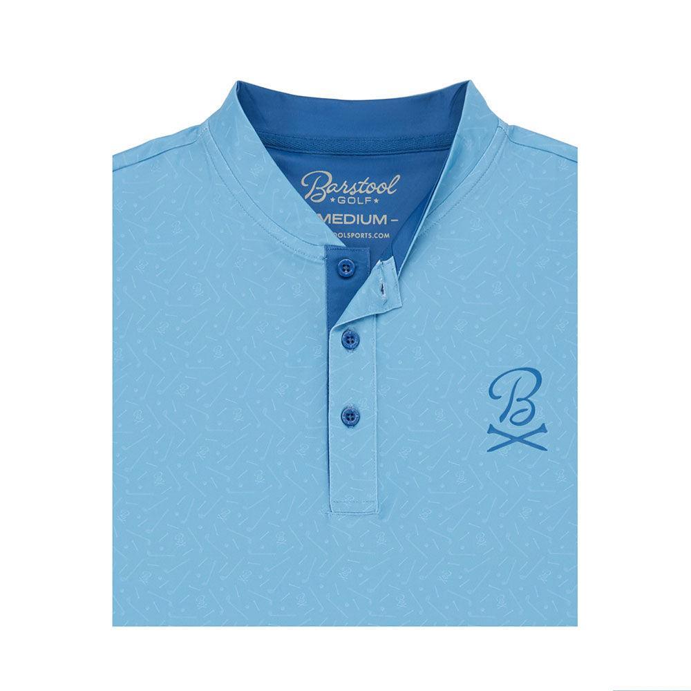 Barstool Golf Printed Blade Collar Polo-Polos-Fore Play-Light Blue-S-Barstool Sports