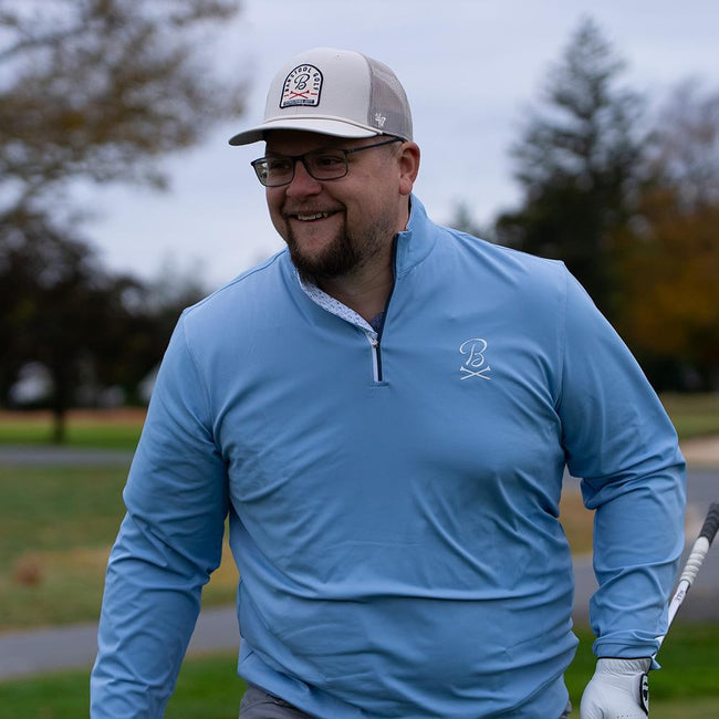 Barstool Golf Pin Flag Performance Quarter Zip-Pullovers-Fore Play-Barstool Sports