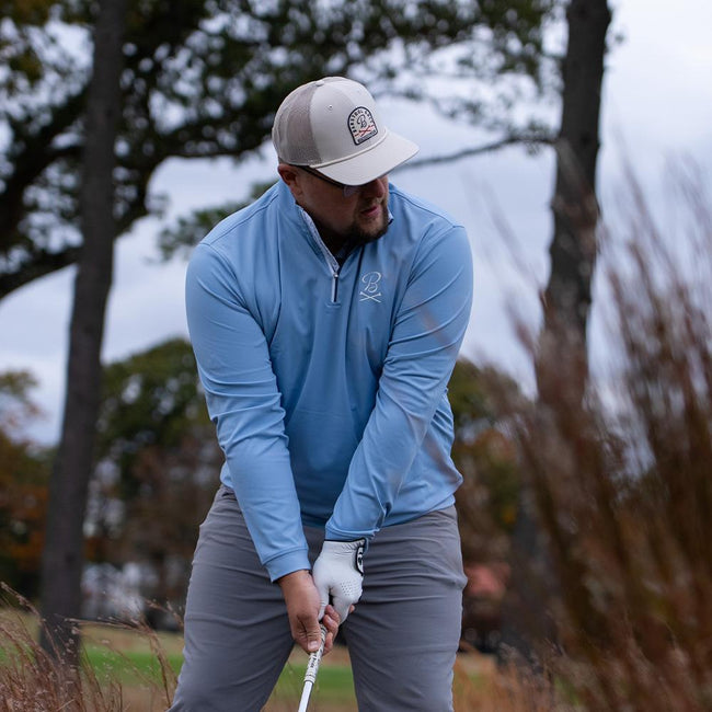 Barstool Golf Pin Flag Performance Quarter Zip-Pullovers-Fore Play-Barstool Sports