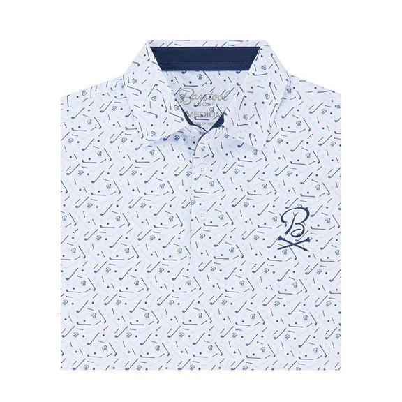 Barstool Golf Printed Performance Polo-Polos-Fore Play-White-S-Barstool Sports