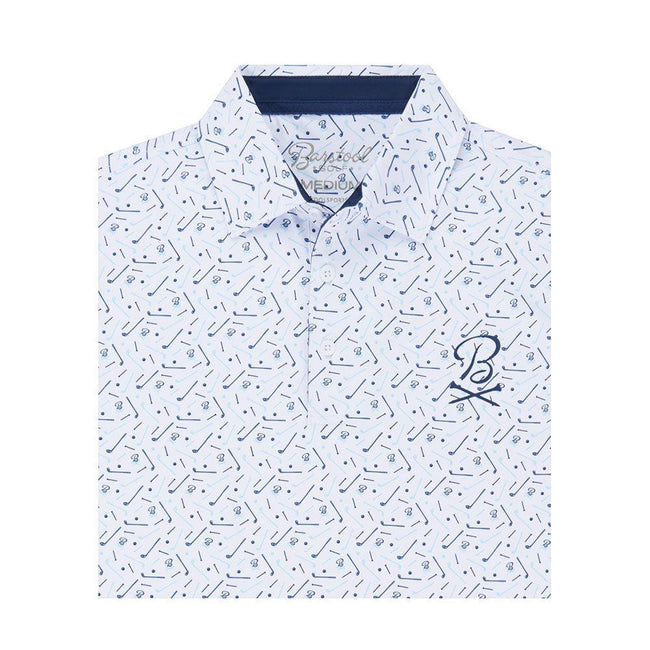 Barstool Golf Printed Performance Polo-Polos-Fore Play-White-S-Barstool Sports