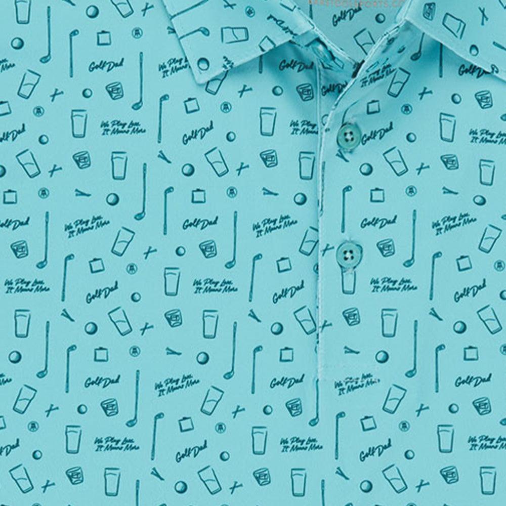 Golf Dad Essentials Printed Polo-Polos-Fore Play-Barstool Sports