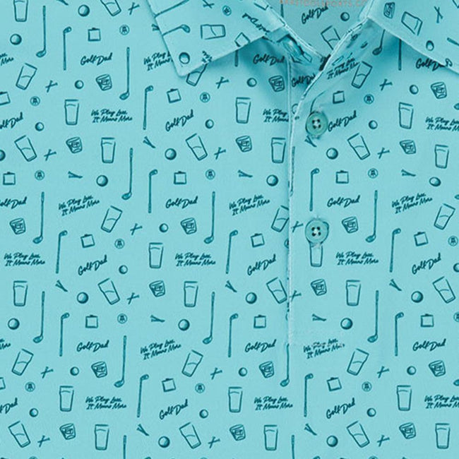 Golf Dad Essentials Printed Polo-Polos-Fore Play-Barstool Sports