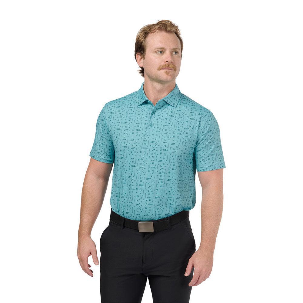 Golf Dad Essentials Printed Polo-Polos-Fore Play-Barstool Sports