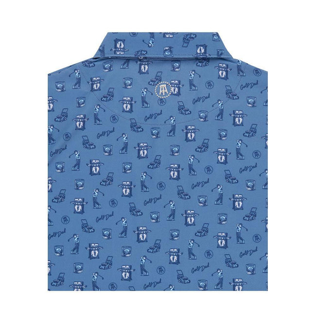 Golf Dad Saturday Printed Polo-Polos-Fore Play-Barstool Sports