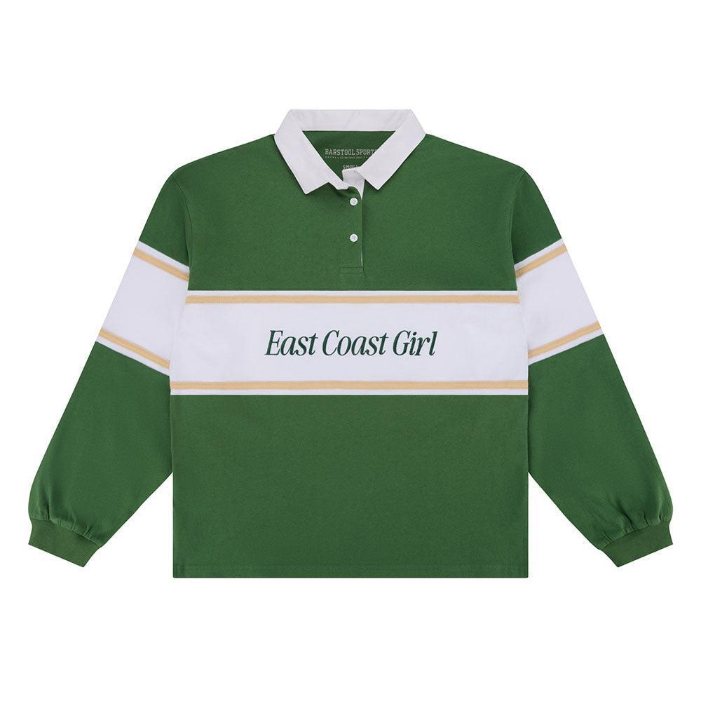 East Coast Girl Rugby Shirt-Pullovers-Brianna-Green-S-Barstool Sports