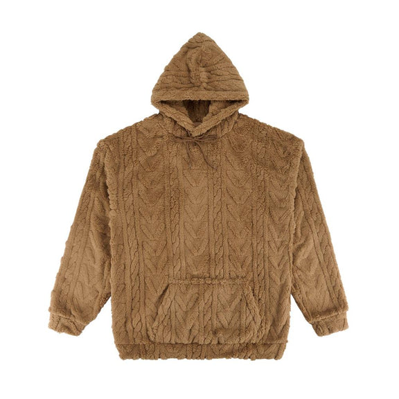 Geometric Plush Hoodie-Hoodies & Sweatshirts-KFC Radio-Brown-S-Barstool Sports