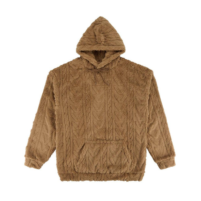 Geometric Plush Hoodie-Hoodies & Sweatshirts-KFC Radio-Brown-S-Barstool Sports