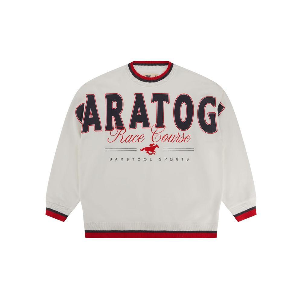 2026 Saratoga x Barstool Sports Oversized Text Crewneck-Crewnecks-Barstool Sports-Barstool Sports
