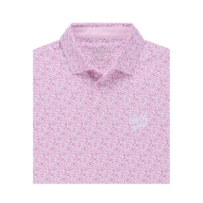 Golf Dad Printed Performance Polo-Polos-Fore Play-Pink-S-Barstool Sports