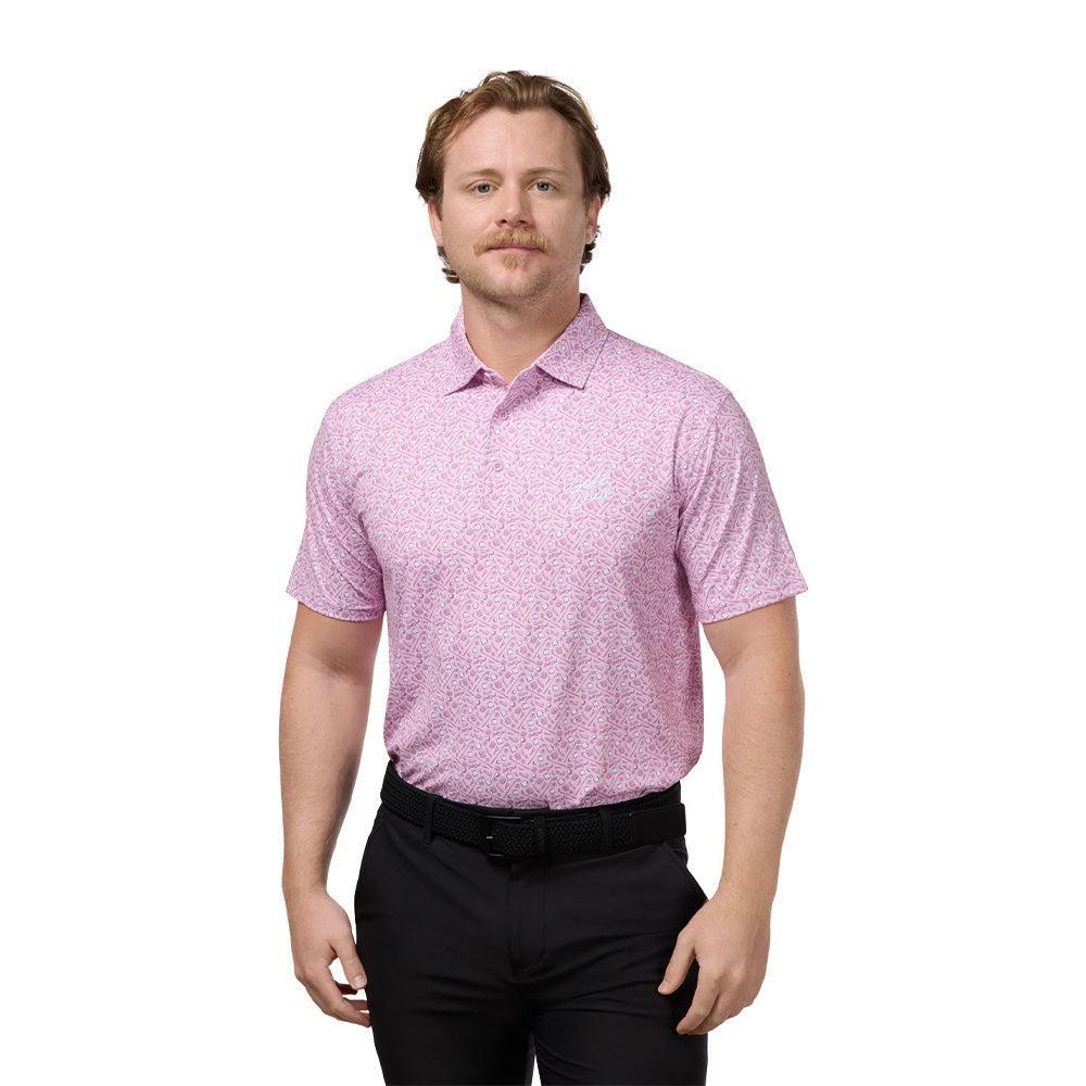 Golf Dad Printed Performance Polo-Polos-Fore Play-Barstool Sports