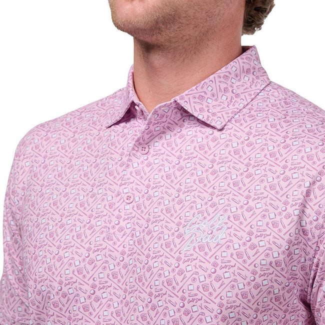 Golf Dad Printed Performance Polo-Polos-Fore Play-Barstool Sports
