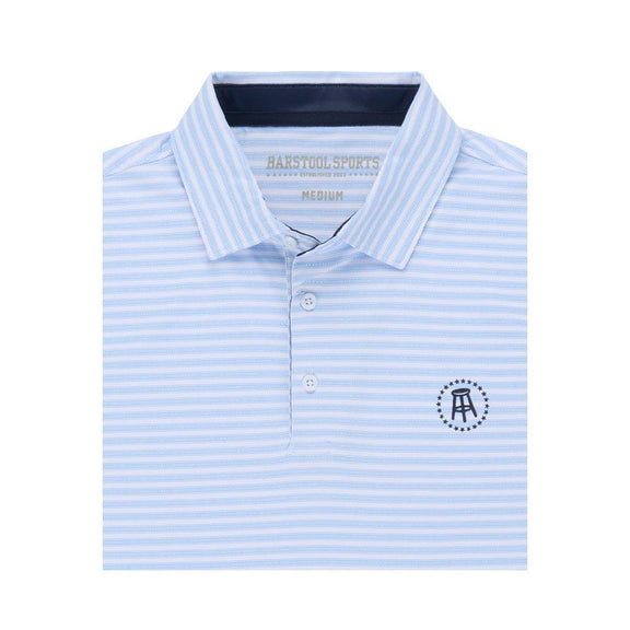 Barstool Sports Weaver Stripe Performance Polo-Polos-Barstool Sports-Blue-S-Barstool Sports