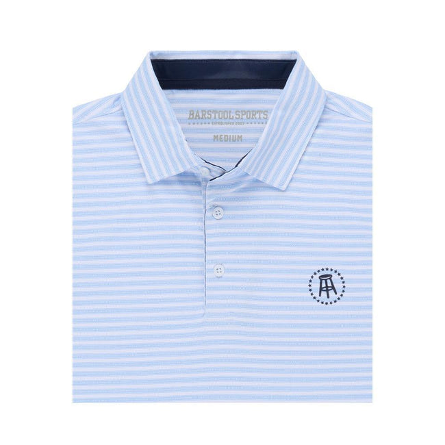 Barstool Sports Weaver Stripe Performance Polo-Polos-Barstool Sports-Blue-S-Barstool Sports