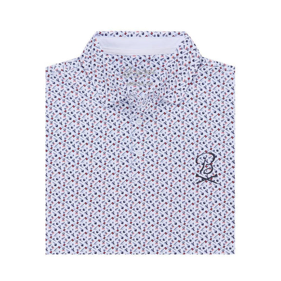 Barstool Golf Pin Flag Performance Polo-Polos-Fore Play-RWB-S-Barstool Sports