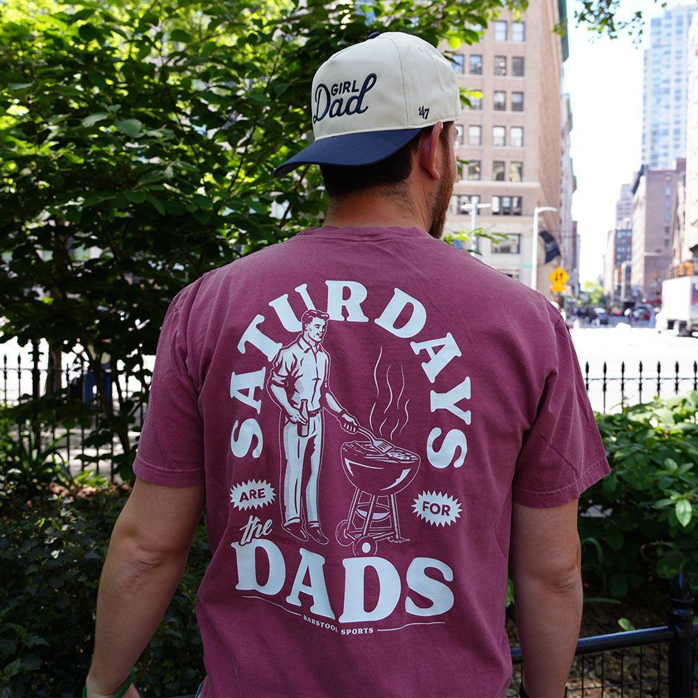 Saturdays Are For The Dads Grill Retro Pocket Tee - Barstool