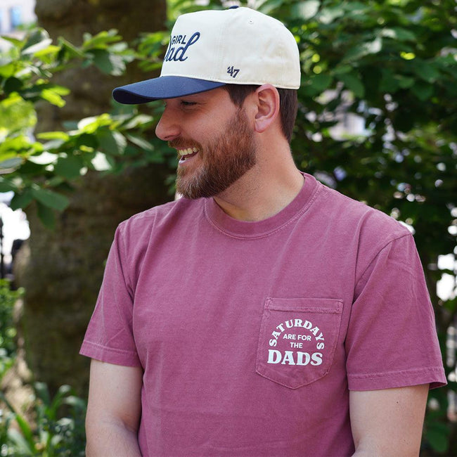 Saturdays Are For The Dads Grill Retro Pocket Tee-T-Shirts-SAFTB-Barstool Sports
