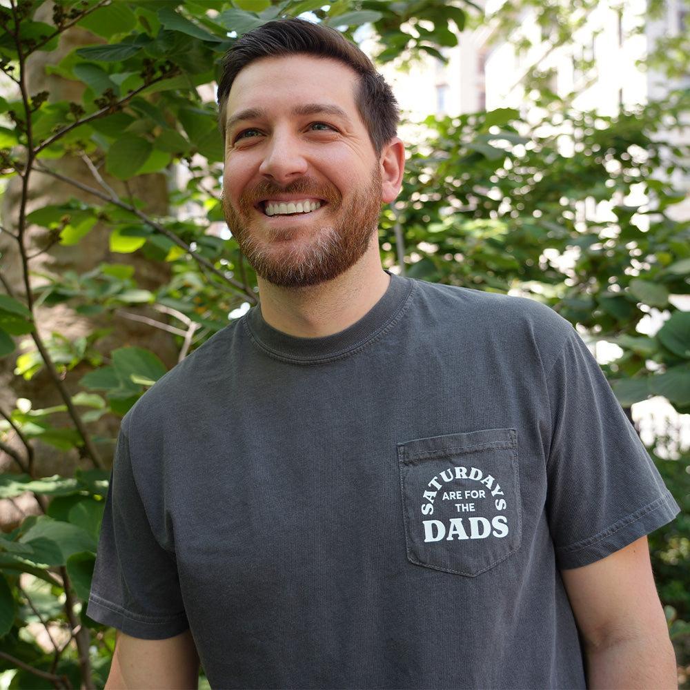 Saturdays Are For The Dads Grill Retro Pocket Tee-T-Shirts-SAFTB-Barstool Sports