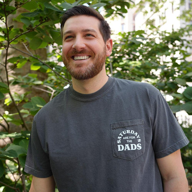 Saturdays Are For The Dads Grill Retro Pocket Tee-T-Shirts-SAFTB-Barstool Sports