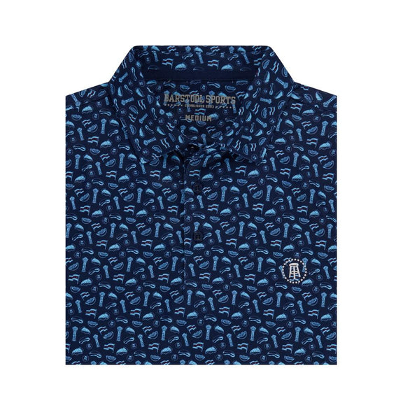 Barstool Chicago Icon Performance Polo-Polos-Barstool Sports-Navy-S-Barstool Sports
