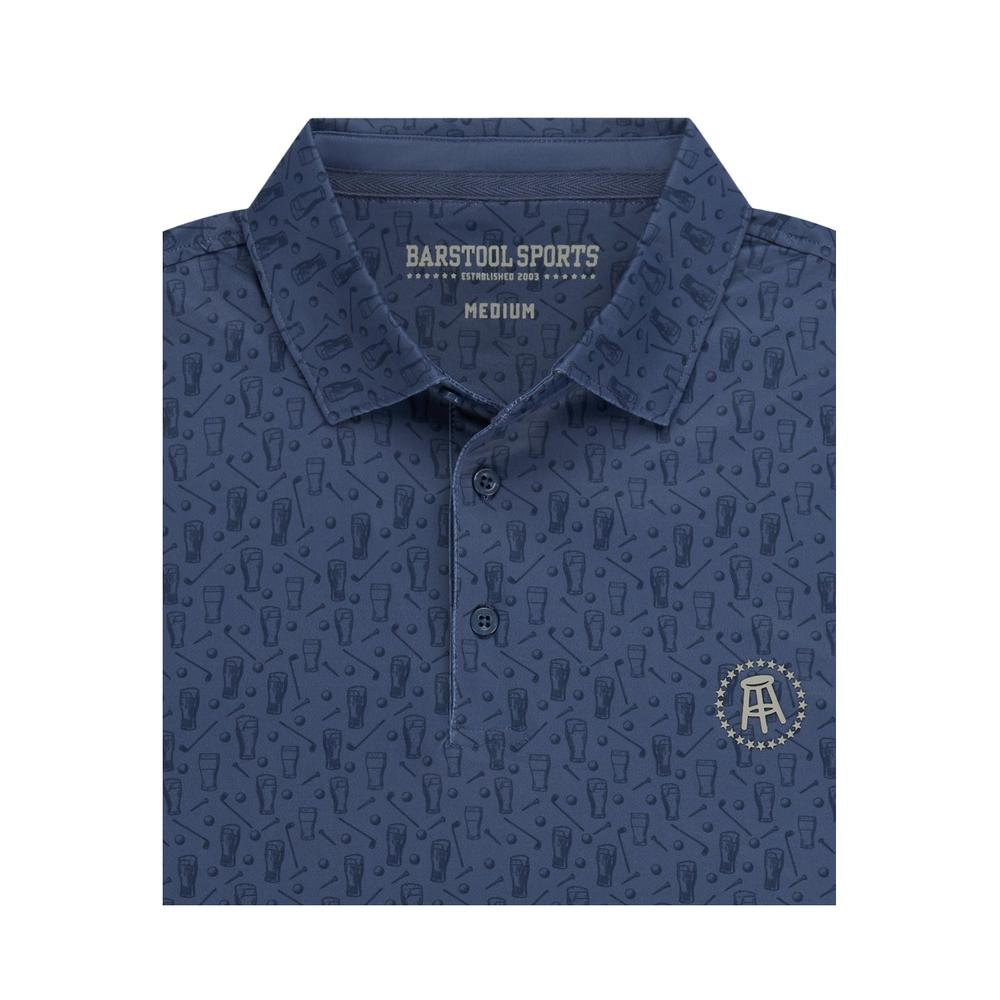 Barstool Sports Drinks N Links Performance Polo-Polos-Barstool Sports-Navy-S-Barstool Sports