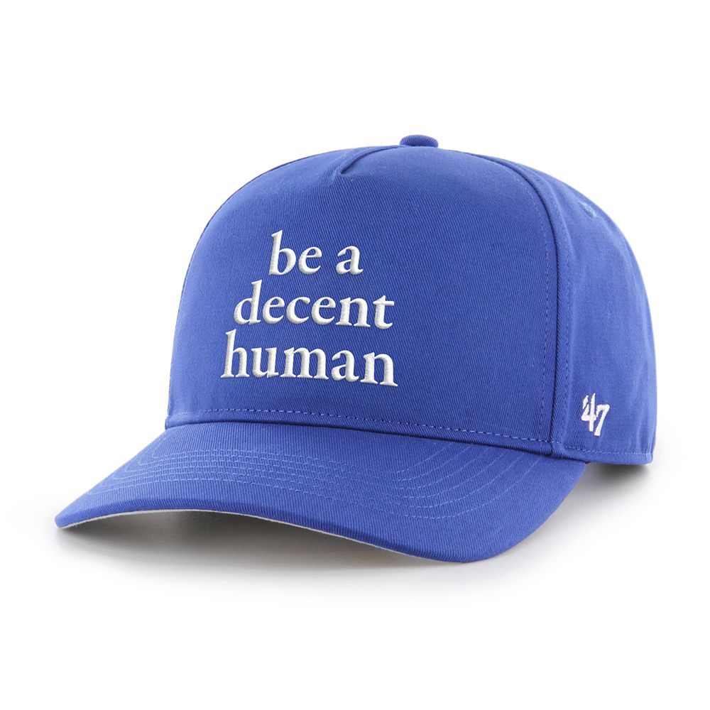 Be A Decent Human '47 HITCH Snapback Hat-Hats-Brianna-Blue-One Size-Barstool Sports