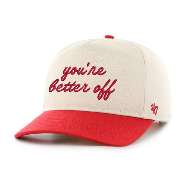 You're Better Off '47 HITCH Snapback Hat-Hats-PlanBri Uncut-Red-One Size-Barstool Sports