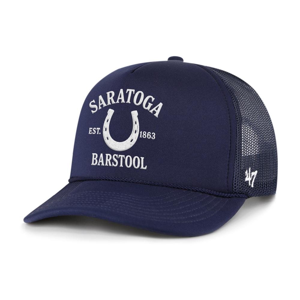 2026 Saratoga x Barstool Sports Horseshoe Trucker Hat-Hats-Barstool Sports-Navy-One Size-Barstool Sports