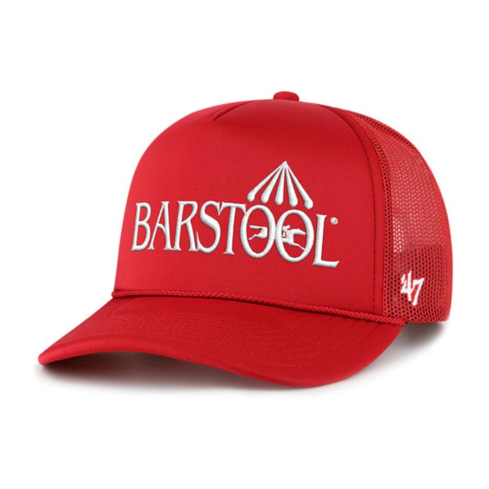 2026 Saratoga x Barstool Sports Foam Trucker Hat-Hats-Barstool Sports-Red-One Size-Barstool Sports