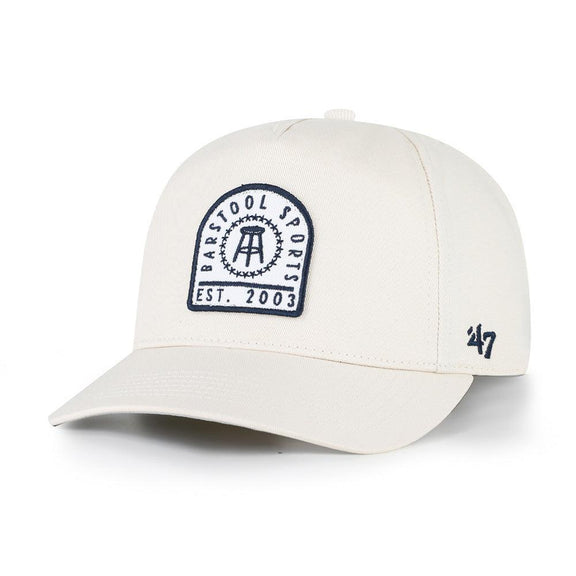 Barstool Sports Logo Patch '47 HITCH Snapback Hat-Hats-Barstool Sports-Natural-One Size-Barstool Sports