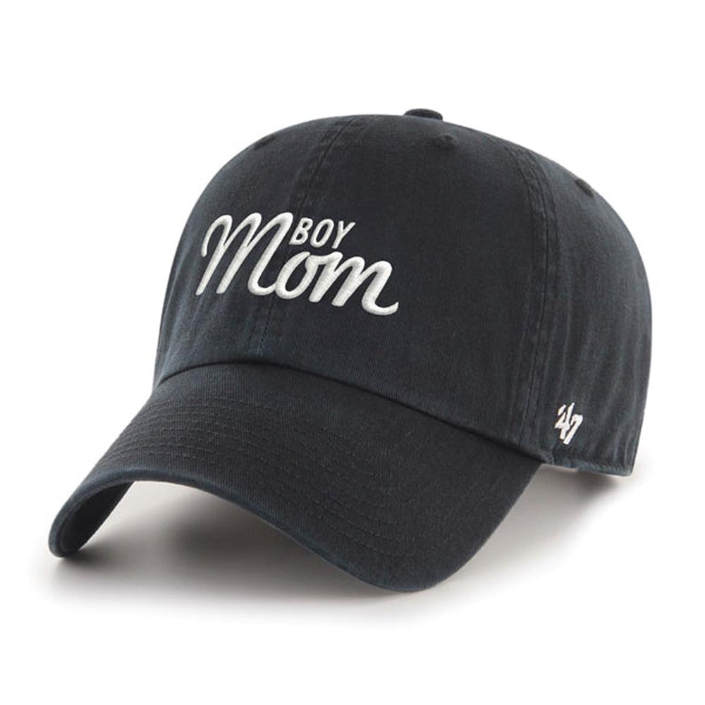 Boy Mom '47 Clean Up Hat-Hats-Barstool Sports-Black-One Size-Barstool Sports